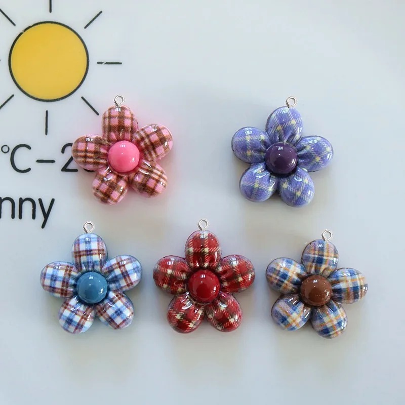 Resin Art Accessories - 10Pcs Liontin Resin Bunga Manis Untuk
