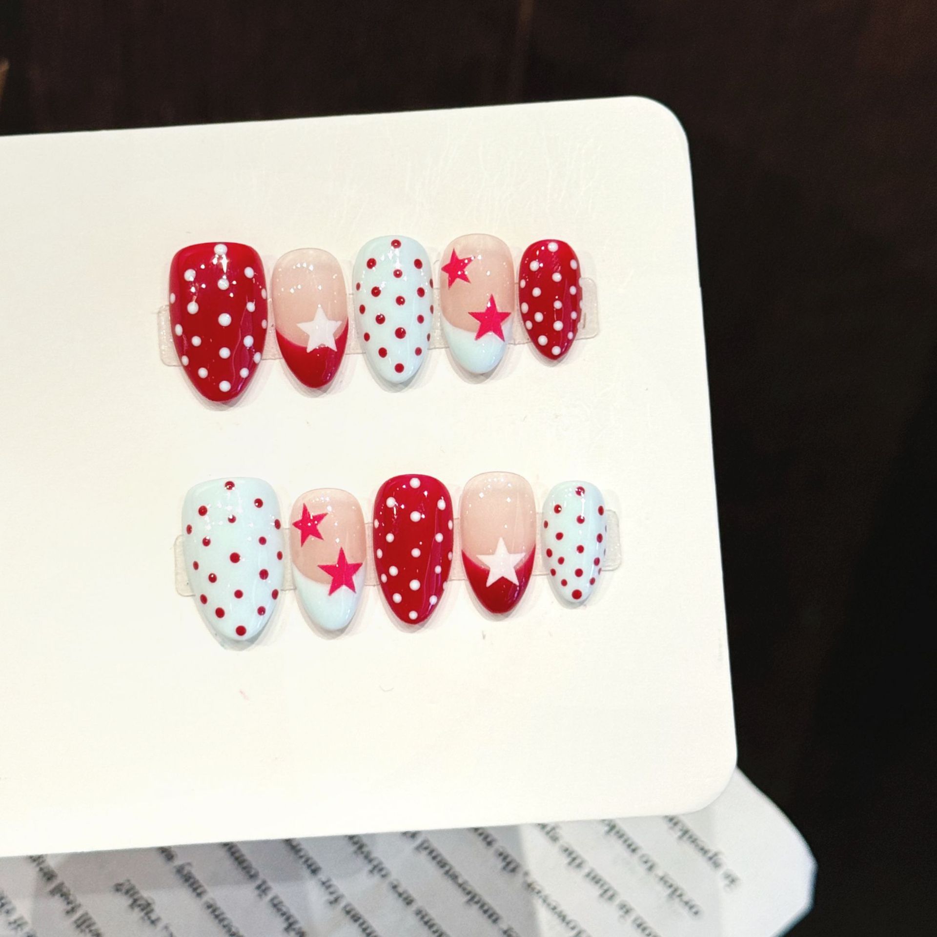 Resin Art Ocean - 10pcs Kuku Palsu Y2k Bentuk Bintang