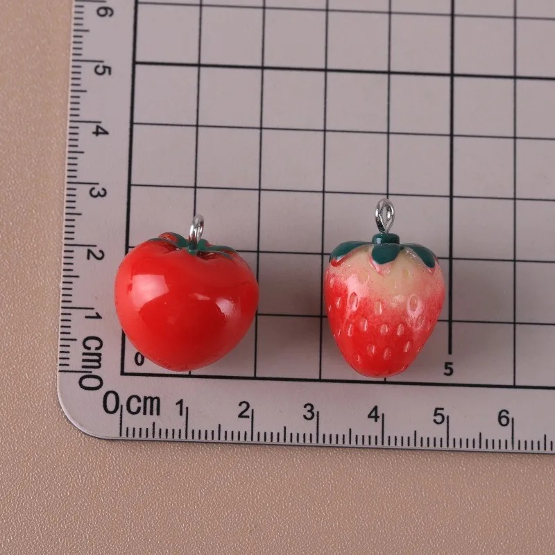 10 Buah Liontin Buah Mini 3D R - Resin Art Accessories ulasan dan harga